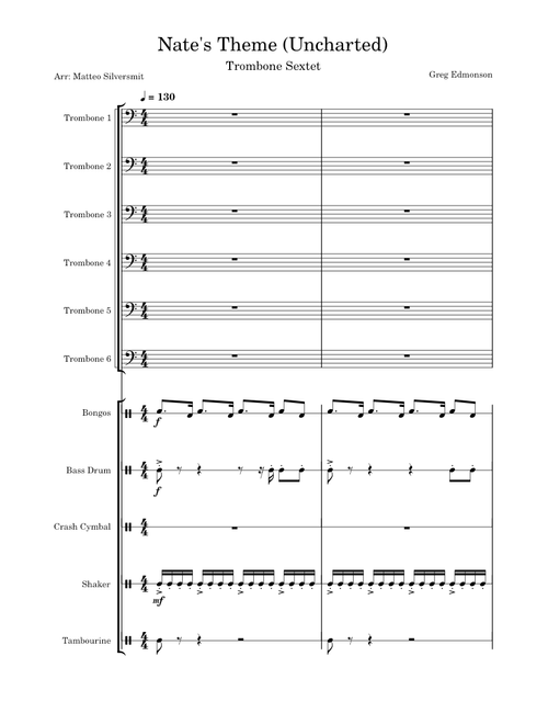 Uncharted - nates theme – Misc Computer Games Nate's Theme Trombone Sextet