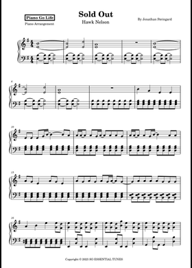 Free Sold Out by Hawk Nelson sheet music | Download PDF or print