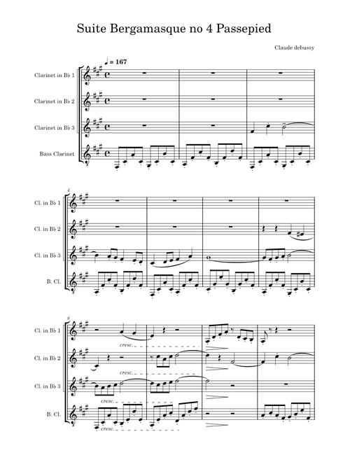 Suite bergamasque no 4 Passapied – Claude Debussy