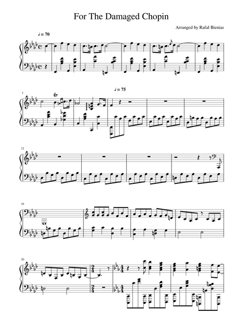 For The Damaged Chopin - Piano