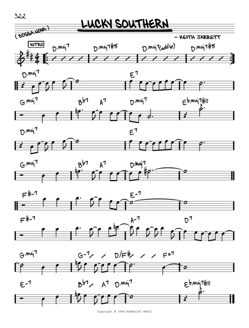 Lucky Southern - Keith Jarrett (Real Book - Melody-Chords)
