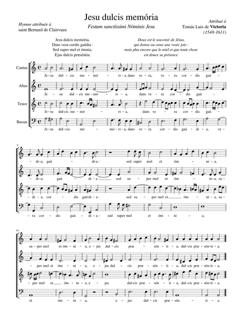 Jesu dulcis memoria - Victoria