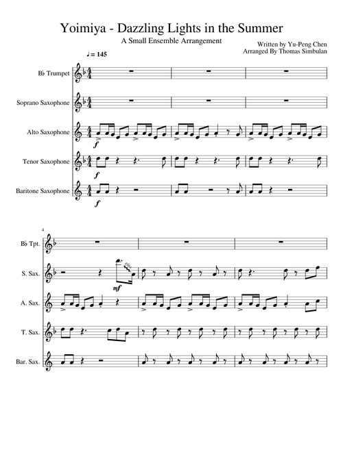 Yoimiya: Dazzling Lights in the Summer – Yu-Peng Chen (arr. by Thomas Simbulan)