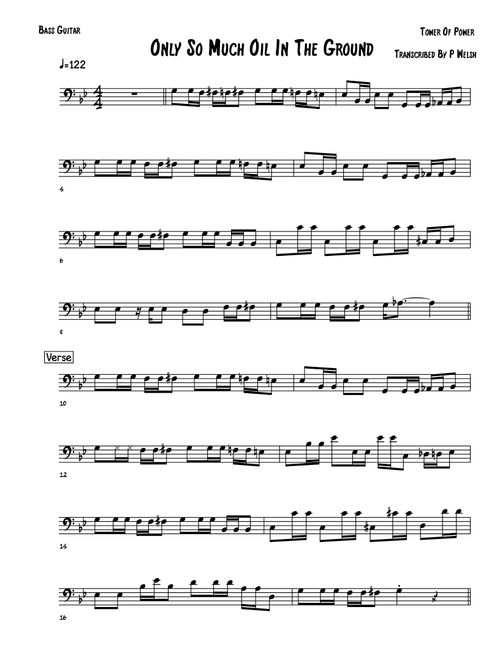 Only So Much Oil In The Ground (Arr. Accubass) - Tower Of Power (Instrumental Solo)