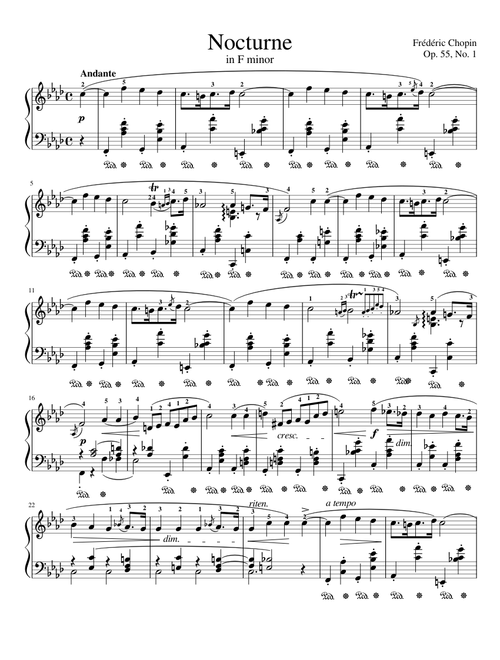 Nocturne in F minor Op. 55, No. 1