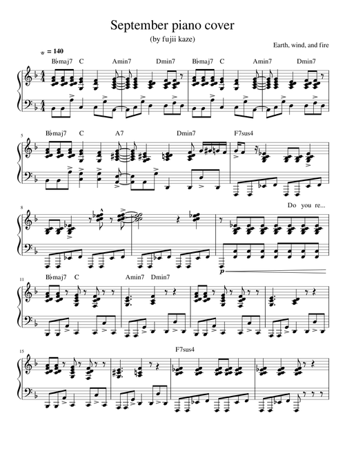 September piano cover-Fujii Kaze