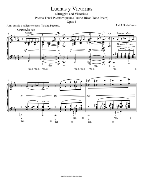 Luchas y Victorias (Struggles and Victories), op. 4