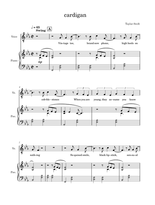 Cardigan – Taylor Swift