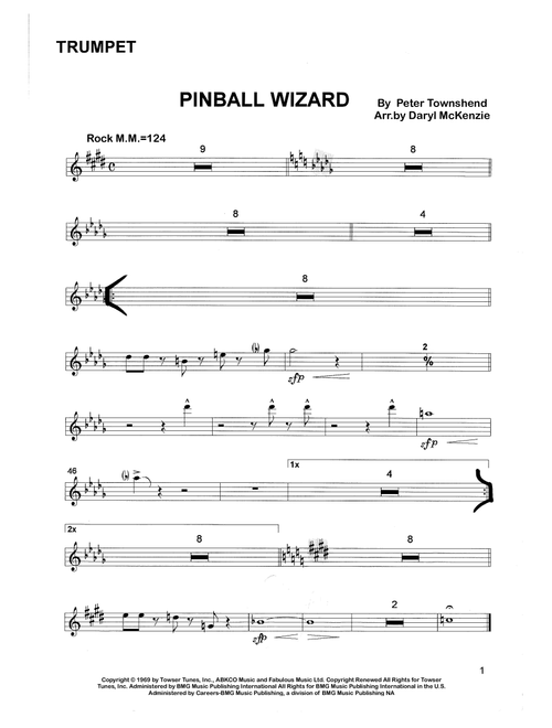 Pinball Wizard (Arr. Daryl McKenzie) - Elton John (Large Ensemble)