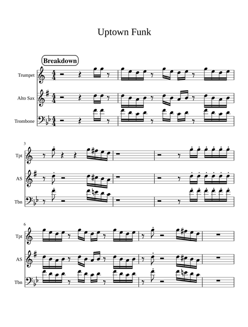 Uptown Funk - Horns