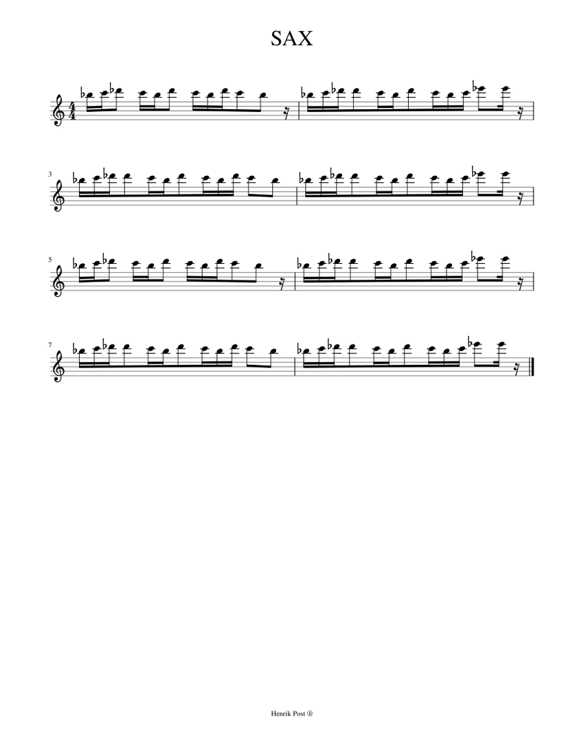 SAX Fleur East Sheet music for Saxophone alto Solo Musescore