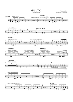 Play Official version of Multo (Ghost) Sheet Music by Cup of Joe for ...