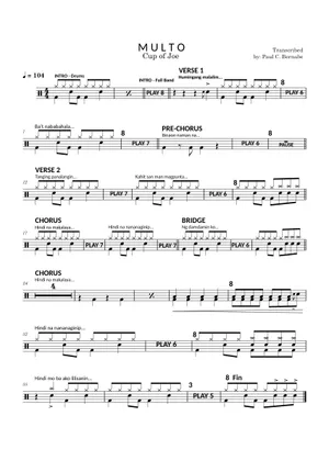 Notes For Multo Play Official version of Multo (Ghost) Sheet Music by Cup of Joe for ...
