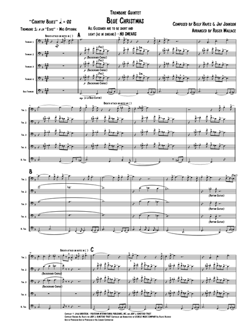 Blue Christmas (Arr. Roger Wallace) - Elvis Presley (Brass Ensemble)