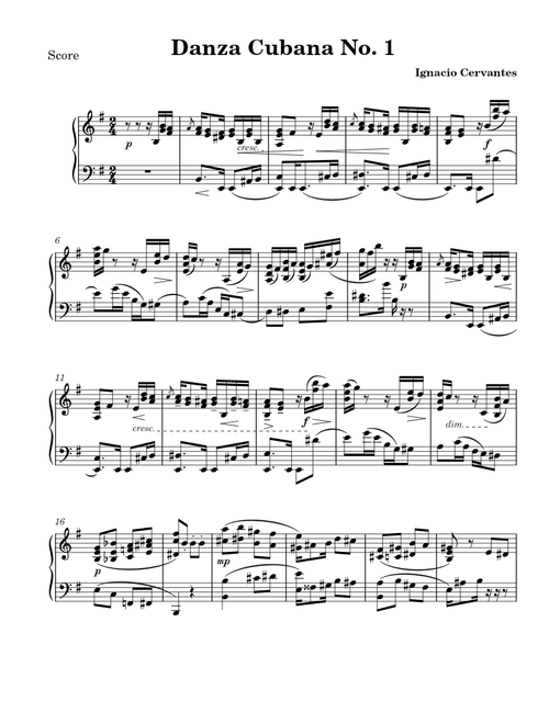 Danza Cubana No. 1 – Ignacio Cervantes Danza_Cubana_No._1