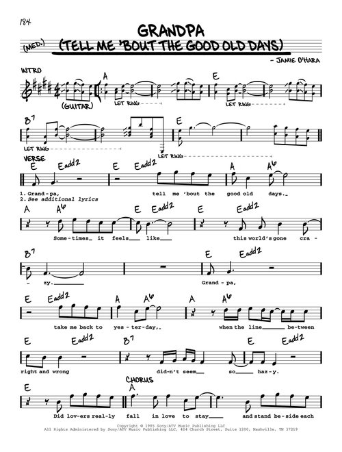 Grandpa (Tell Me 'Bout The Good Old Days) - The Judds (Real Book - Melody-Chords-Lyrics)