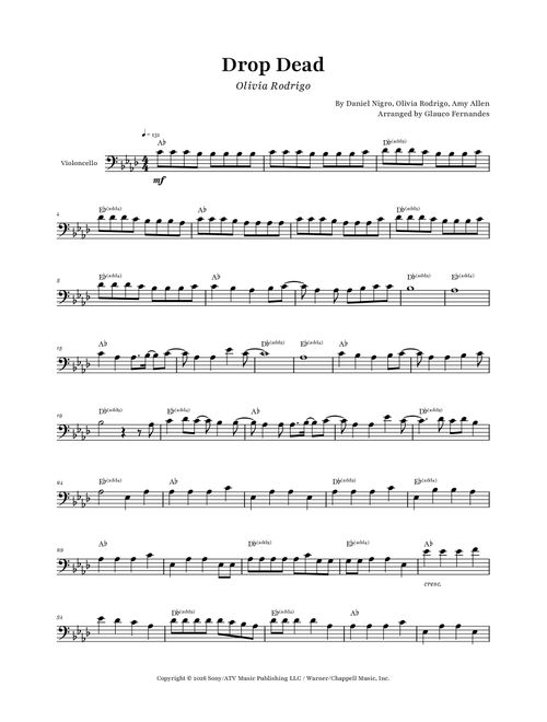 Drop Dead (Arr. Glauco Fernandes) - Olivia Rodrigo (Cello Solo)