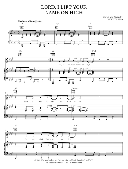 Lord i lift your name on high - Lincoln Brewster (Piano-Vocal-Guitar)
