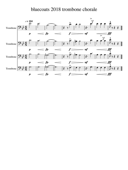 bluecoats 2018 trombone chorale