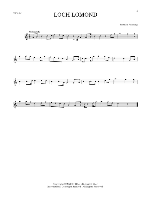 Loch Lomond - Scottish Folksong (Violin Solo)