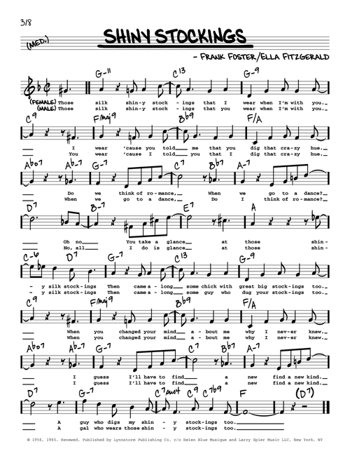 Shiny Stockings (High Voice) - Count Basie (Real Book - Melody-Chords-Lyrics)