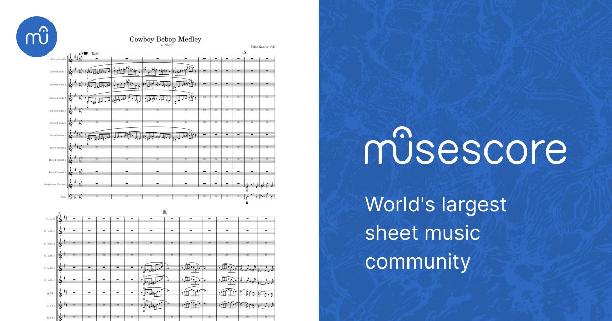 Cowboy Bebop Medley - Yoko Kanno (arr. AB) Sheet Music for Bass