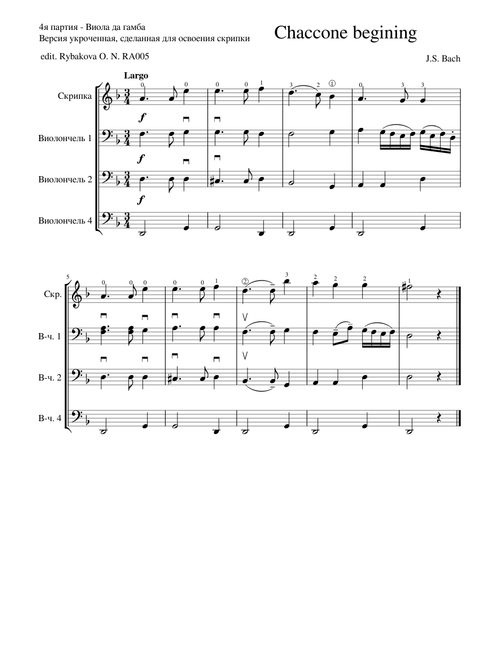 Chaconne From Violin Partita No.2 In D Minor – Johann Sebastian Bach