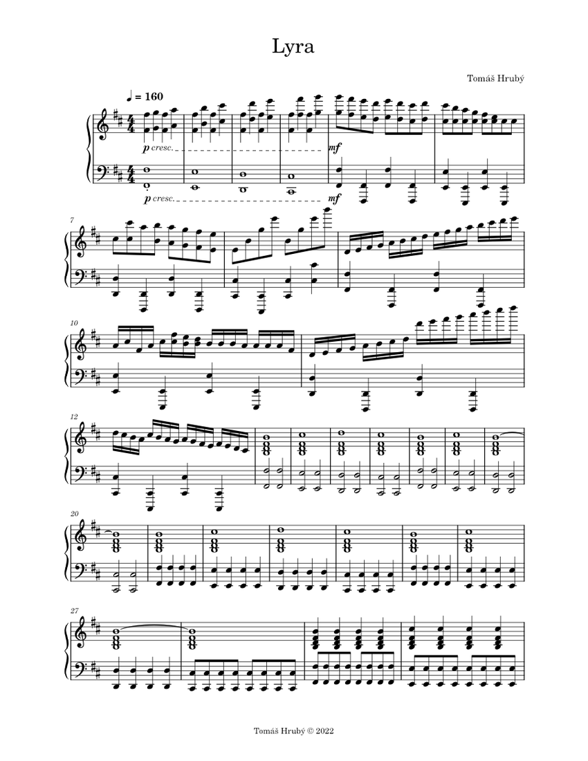 Lyra Sheet music for Piano (Solo)