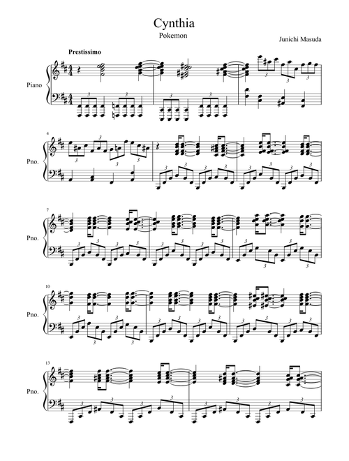 Cynthia Piano Theme (D/P/P)