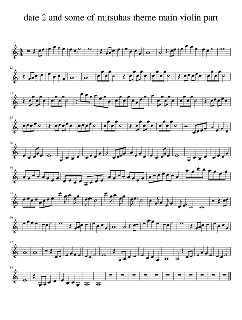 date 2 and some of mitsuhas theme main violin part