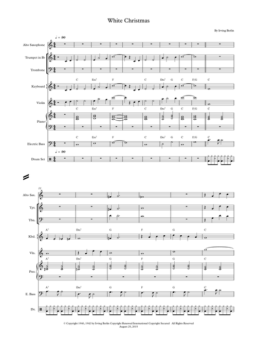 White Christmas (Arr. Wesley S. SIlva) - Dave Koz & Kelly Sweet (Large Ensemble)