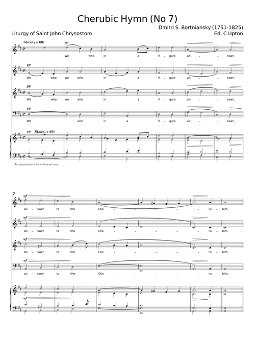 Cherubic Hymn number 7 - Dmytro Bortniansky