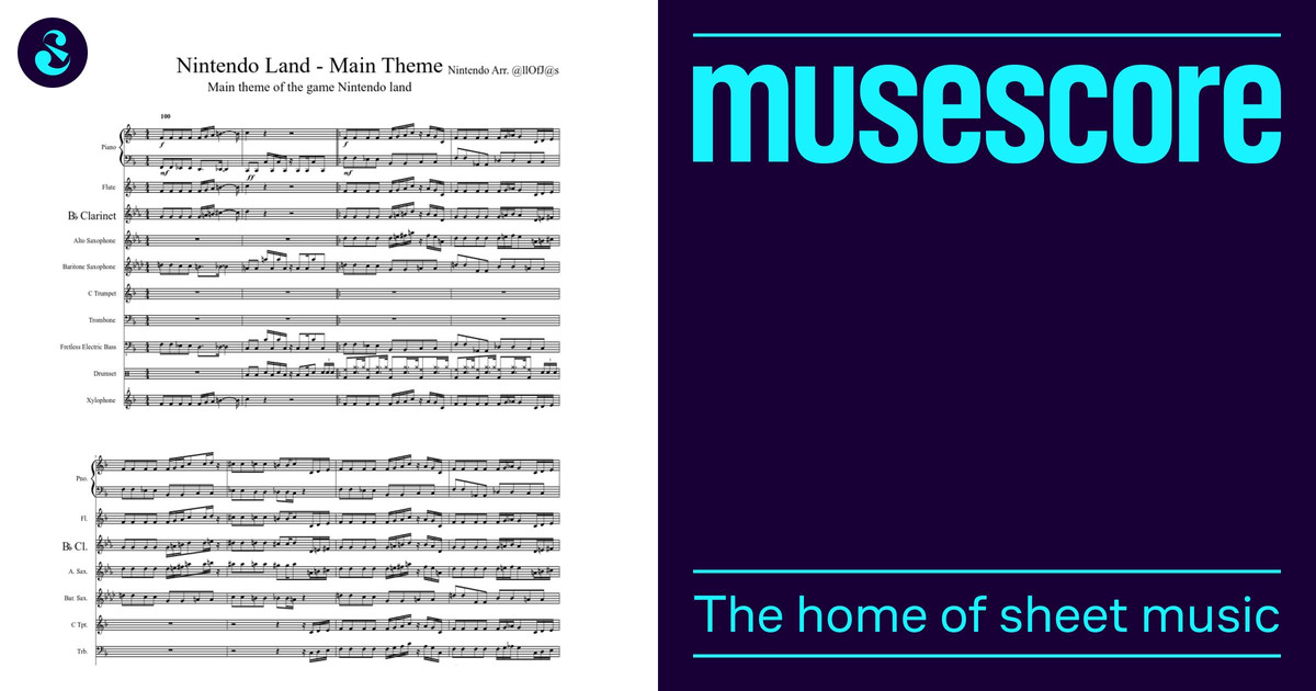 Nintendo Land - Main Theme (small orchestra) Sheet music for Nintendo Land - Main Theme (small orchestra) Sheet music for