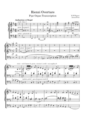 Overture Instruments Overture to Rienzi – Richard Wagner Sheet Music for Trombone, Tuba ...