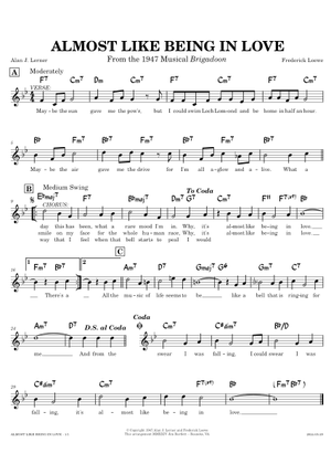 Play Official version of Almost Like Being in Love Sheet Music by