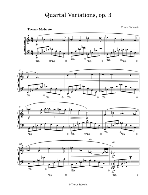 Quartal Variations, op. 3 - Trevor Sabourin