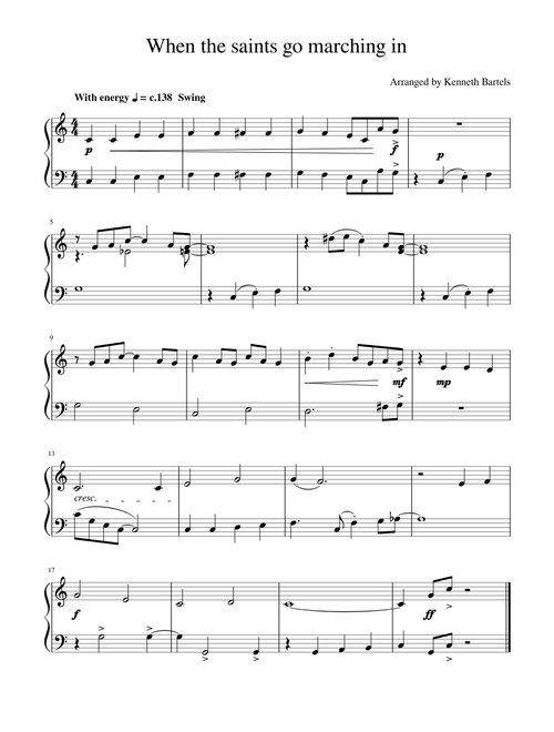 When the saints go marching in