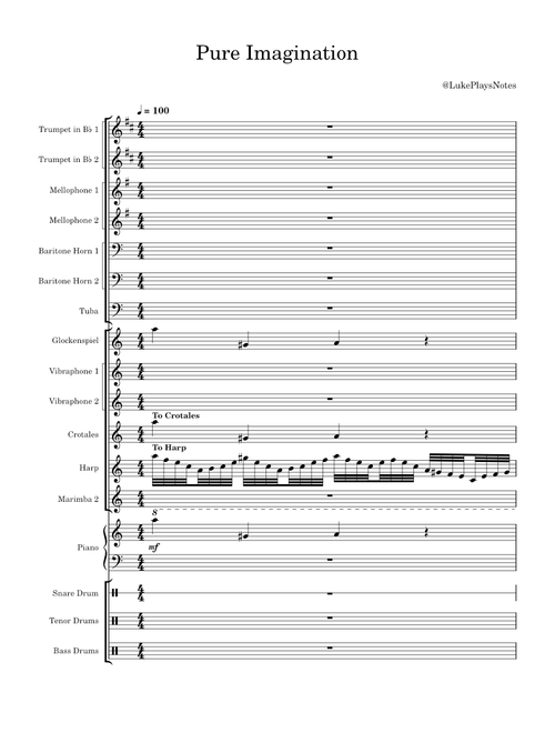 Pure Imagination - Drum Corps Arrangement