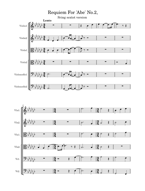 Requiem for "Abe" No.2 (String sextet version) -2933