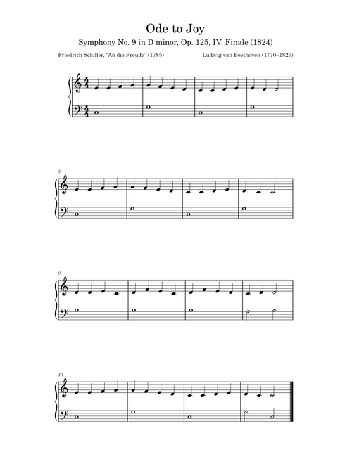 Ode to Joy (Simplified Arrangement)