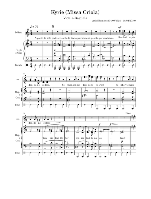 Kyrie – (Vidala-Baguala) Ariel Ramírez