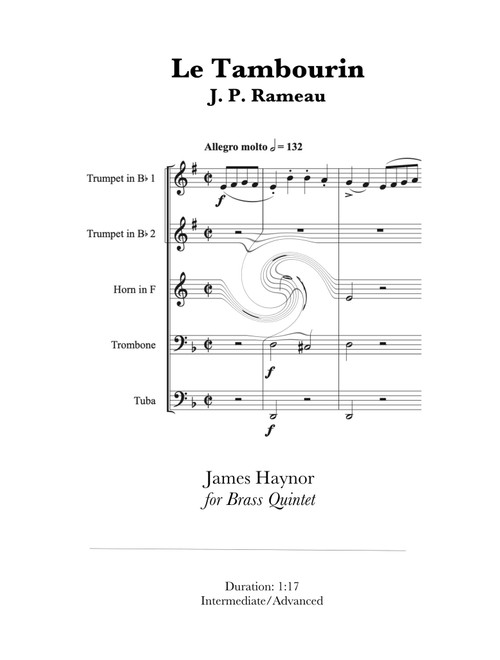 Le Tambourin for Brass Quintet (Arr. James Haynor) - J. P. Rameau (Brass Ensemble)