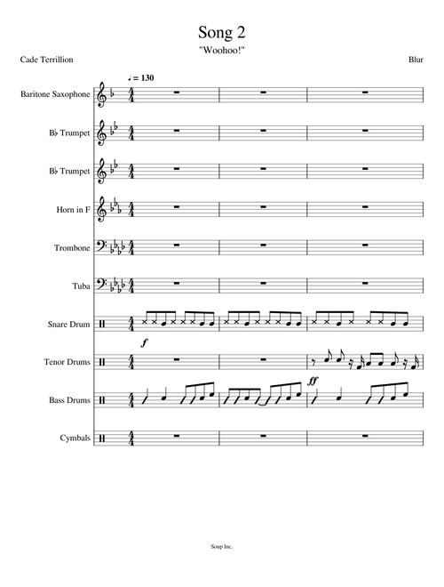 Song 2 by Blur for marching band