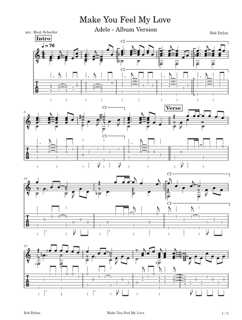 Make You Feel My Love – Bob Dylan - Adele