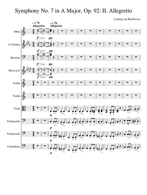 Symphony No. 7 in A major, op. 92. II, Allegretto