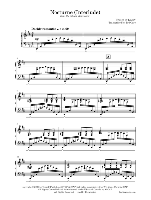 Nocturne – Laufey 'Bewitched' (Official Piano-Voice Sheet)