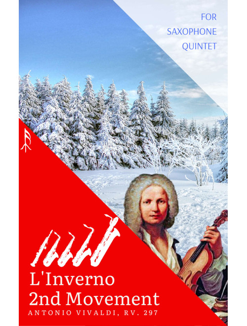 Largo from Winter by Vivaldi for Saxophone Quintet (Arr. Woods Only) (Woodwind Ensemble)
