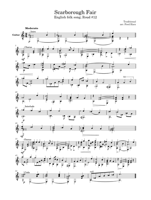 Scarborough fair – Misc Traditional (English Folk Song)