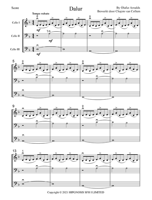 Dalur (Arr. Chajim van Collem) - Olafur Arnalds (Small Ensemble)