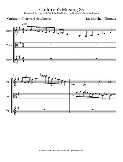 Children's Musing 35 - Celebrity Chamber Players (Small Ensemble)